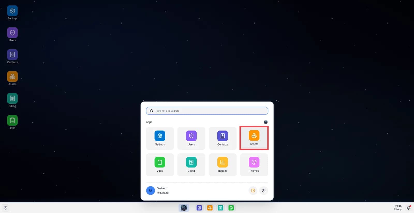 Screen shows the menu
