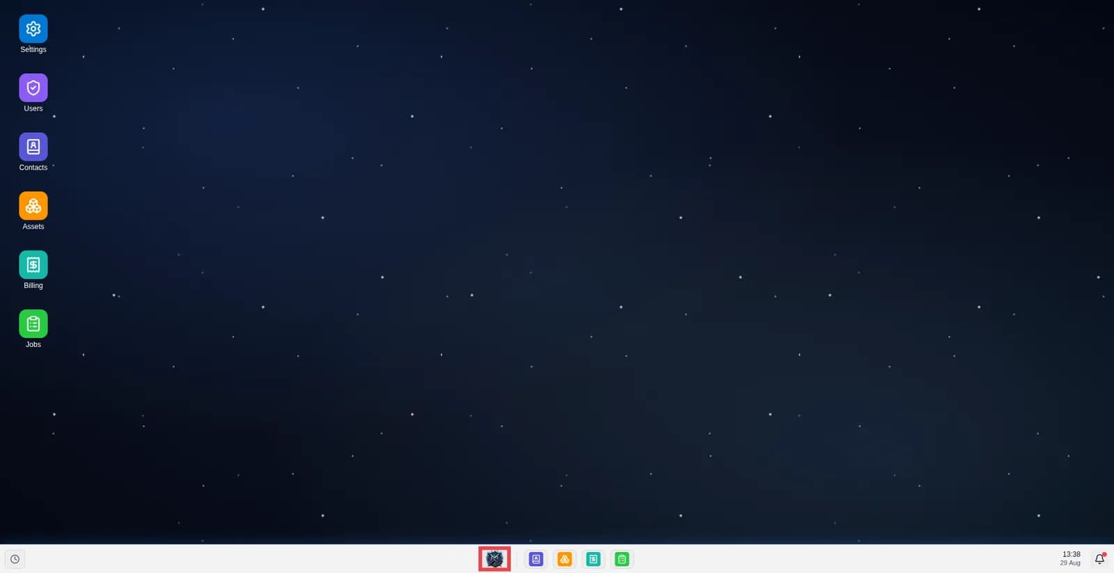 Screen shows home screen.