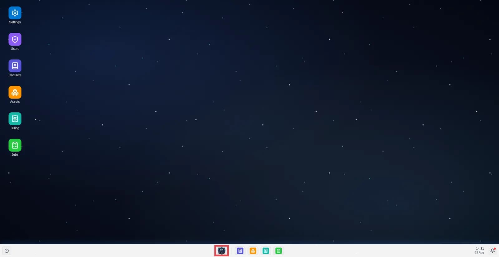 Screen shows home screen.