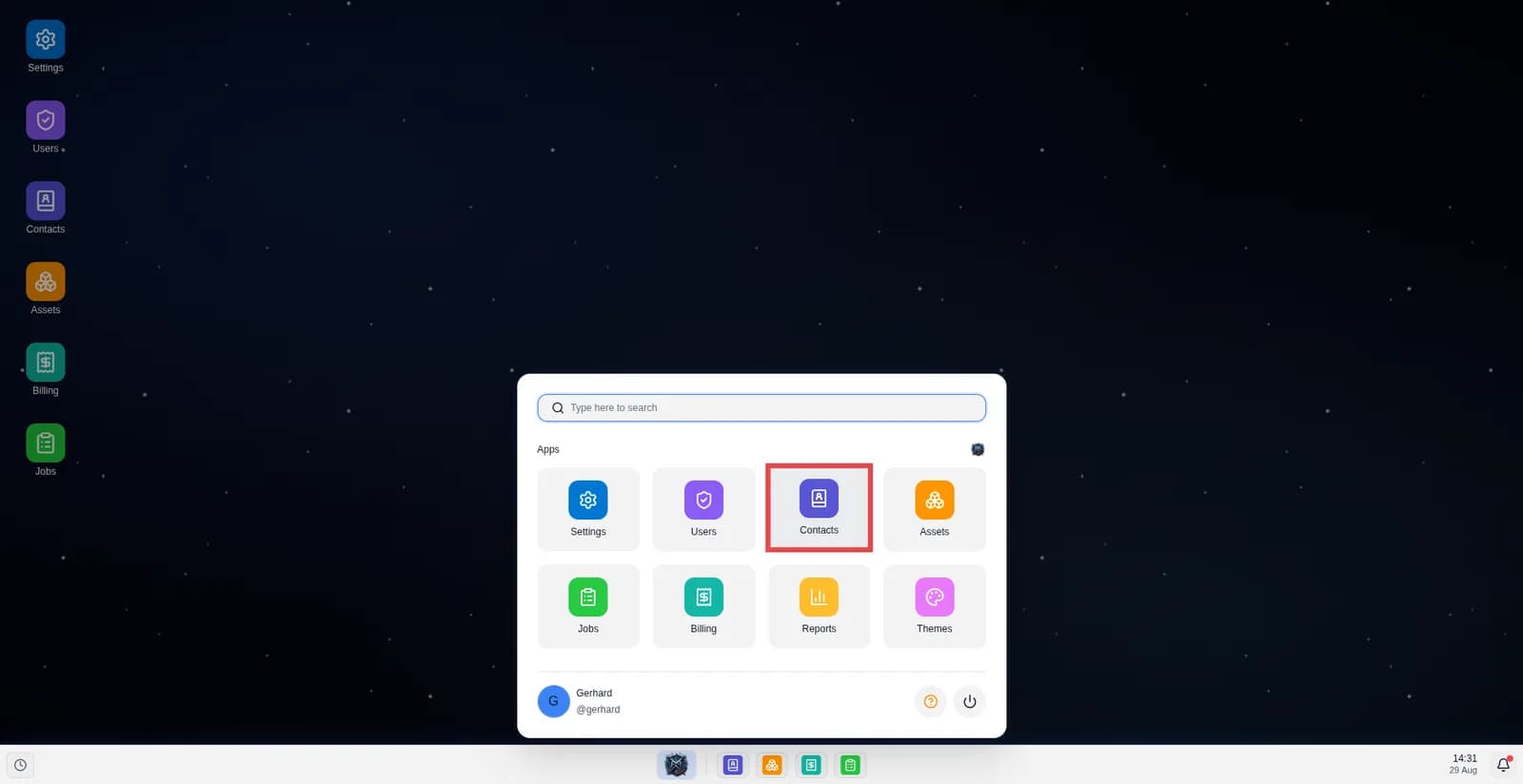 Screen shows menu.
