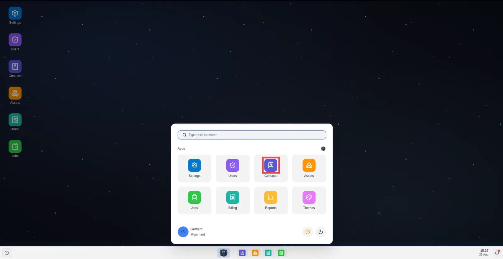 Screen shows menu.