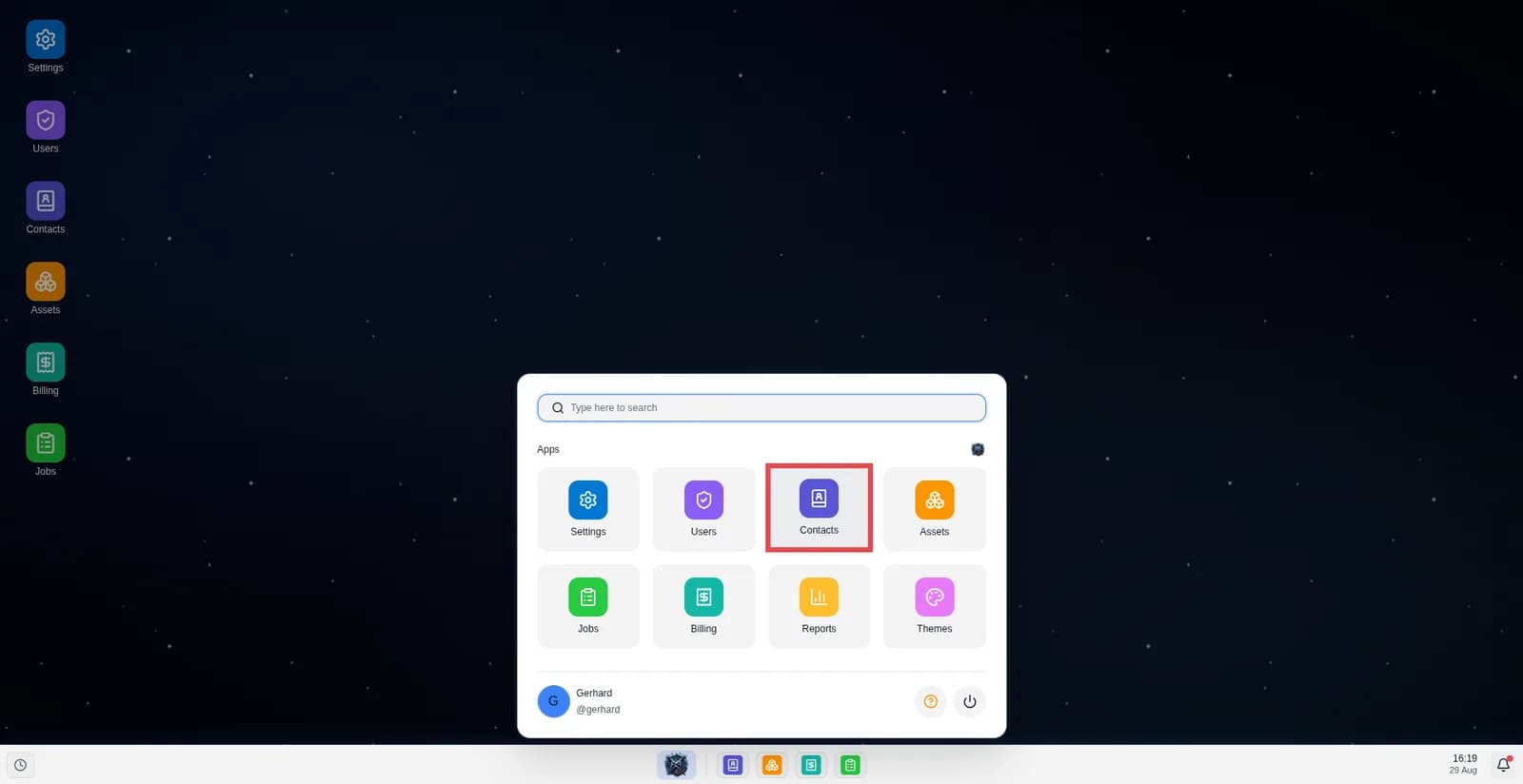 Click “Contacts”