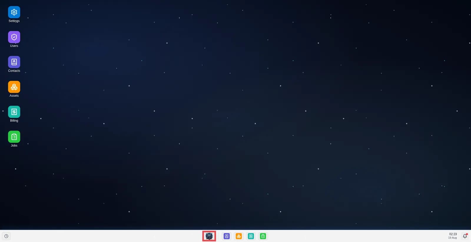 This screen shows the button that needs to be clicked to open the menu.