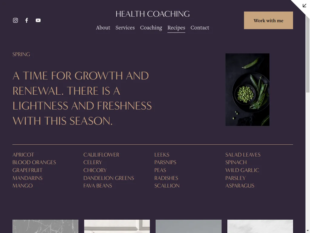 Health Coach Website Design - Section 22