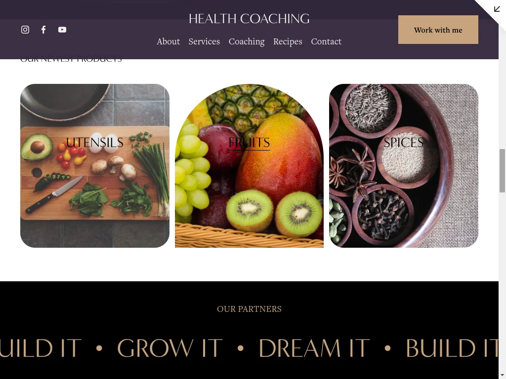 Health Coach Website Design - Section 4