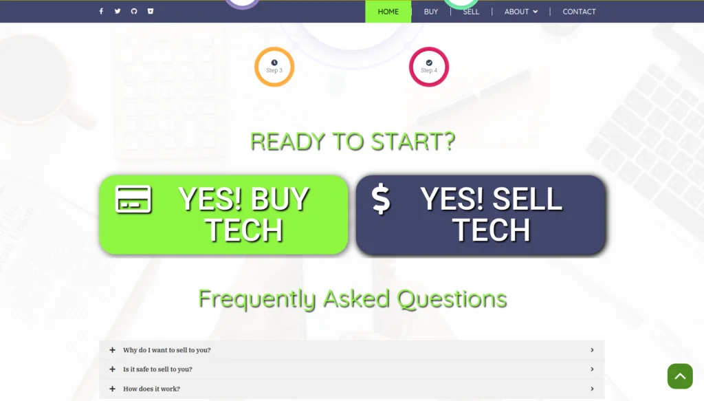 We Buy Tech Website Design - Section 8
